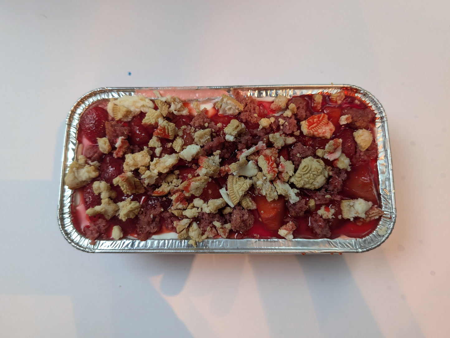 Strawberry Crumb Crunch Cheesecake