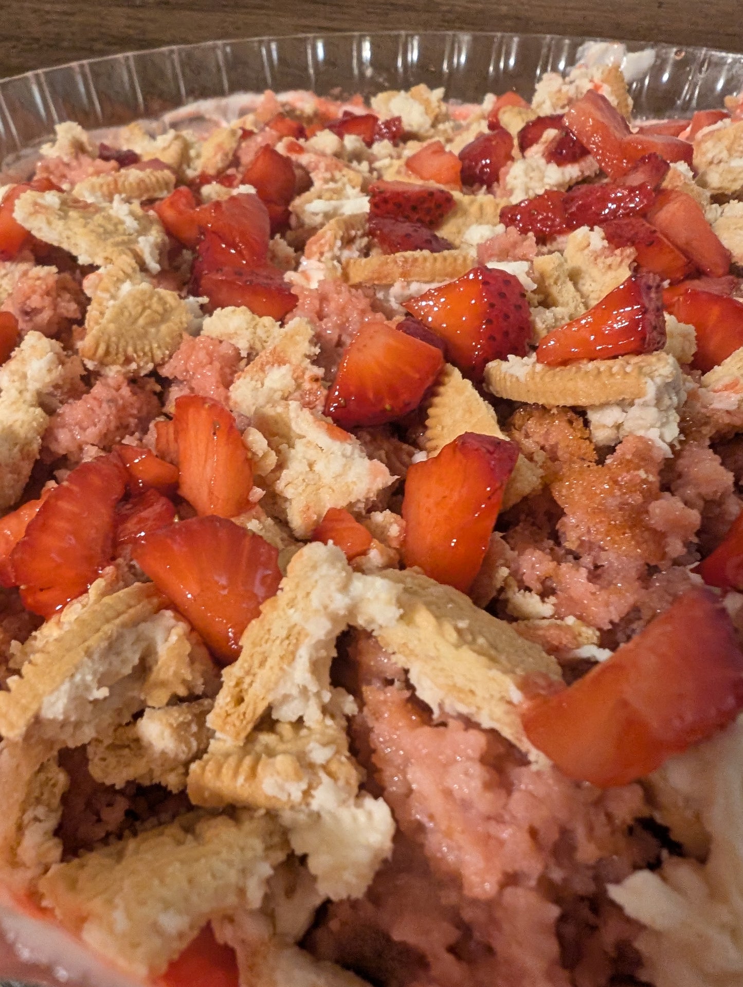 Strawberry Crumb Crunch Cheesecake