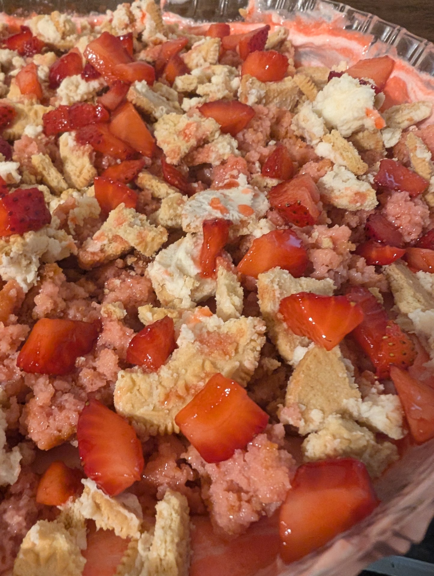 Strawberry Crumb Crunch Cheesecake