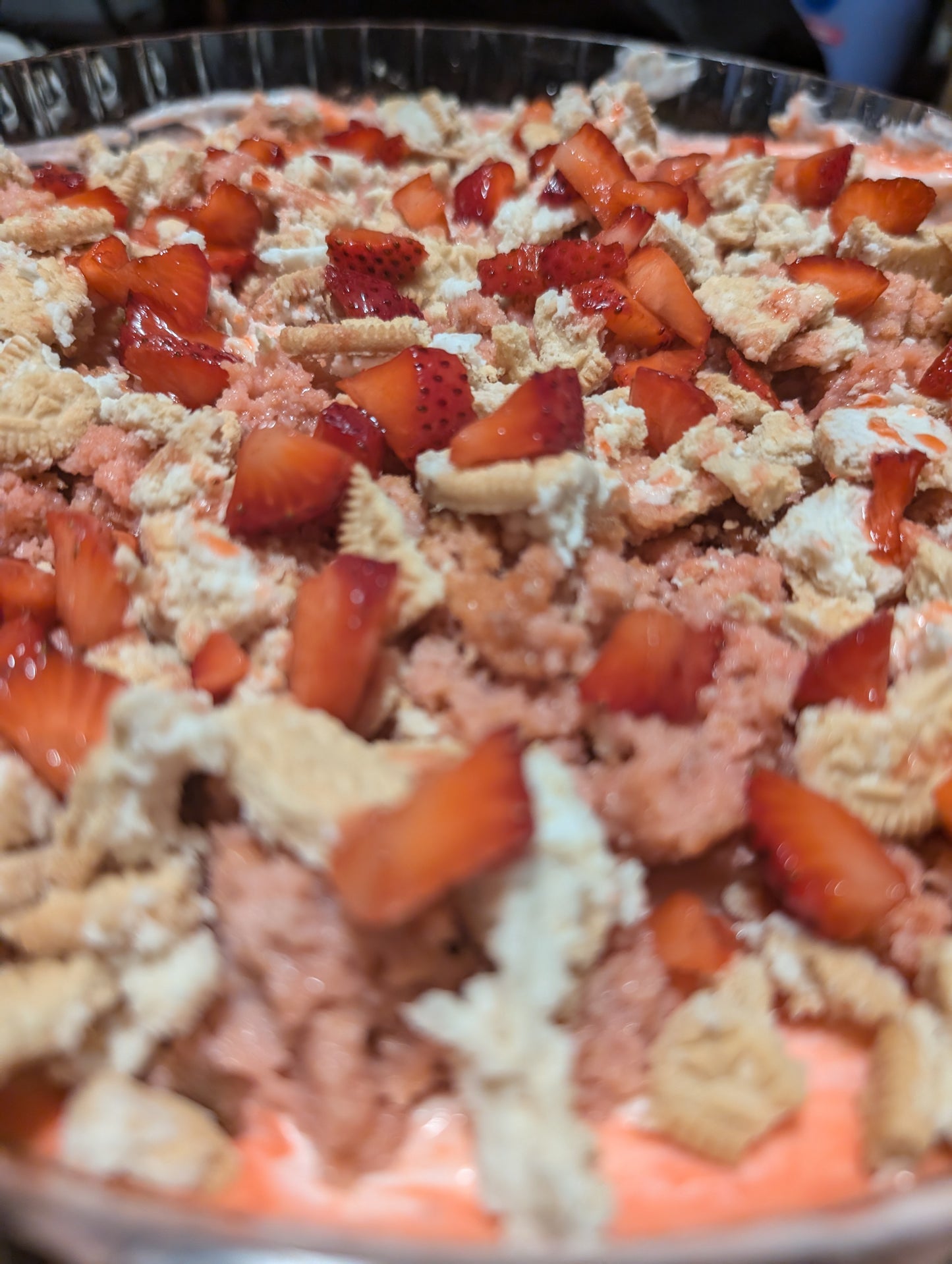 Strawberry Crumb Crunch Cheesecake