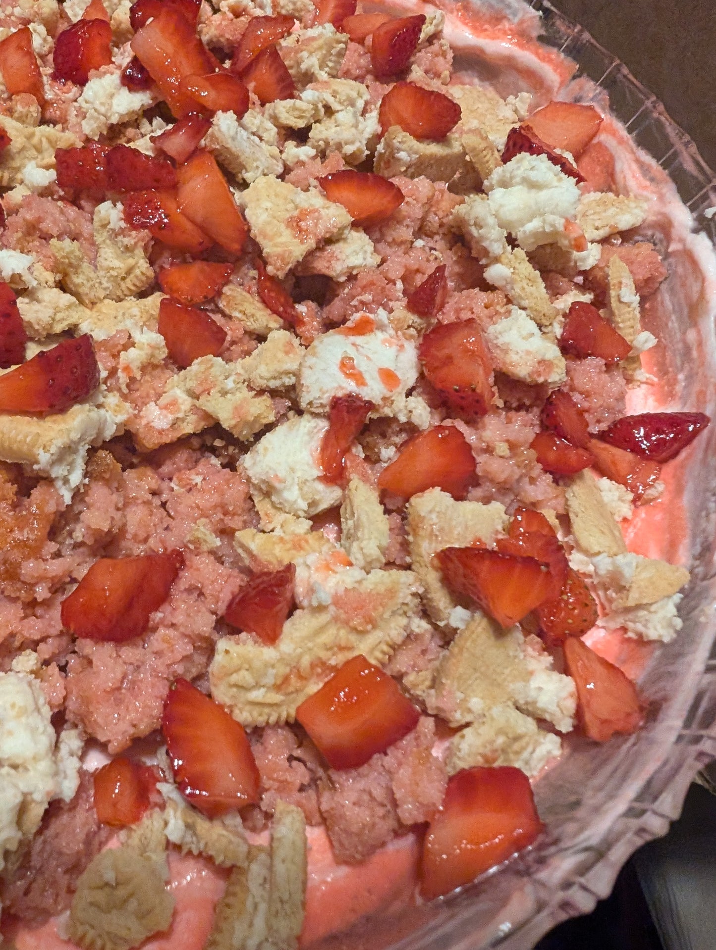 Strawberry Crumb Crunch Cheesecake