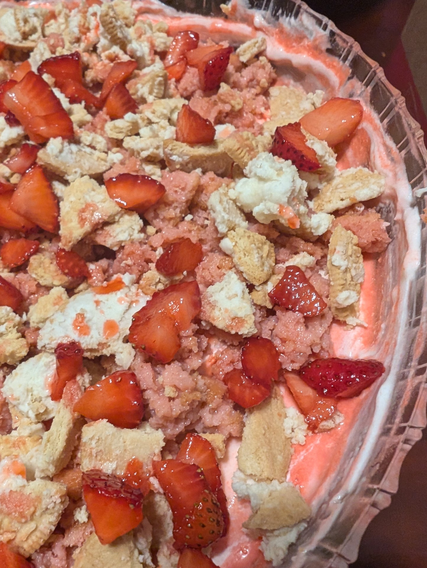 Strawberry Crumb Crunch Cheesecake