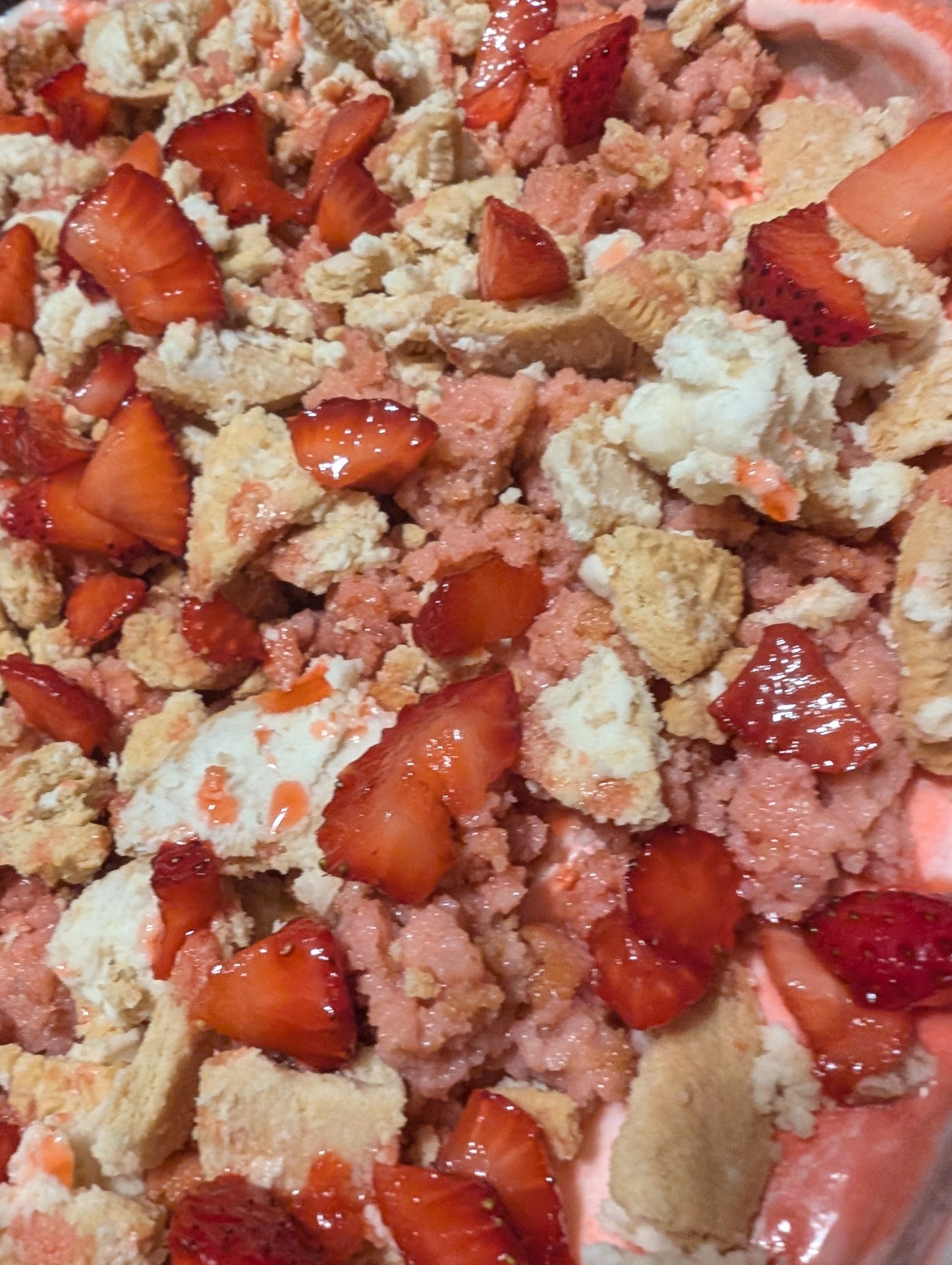 Strawberry Crumb Crunch Cheesecake