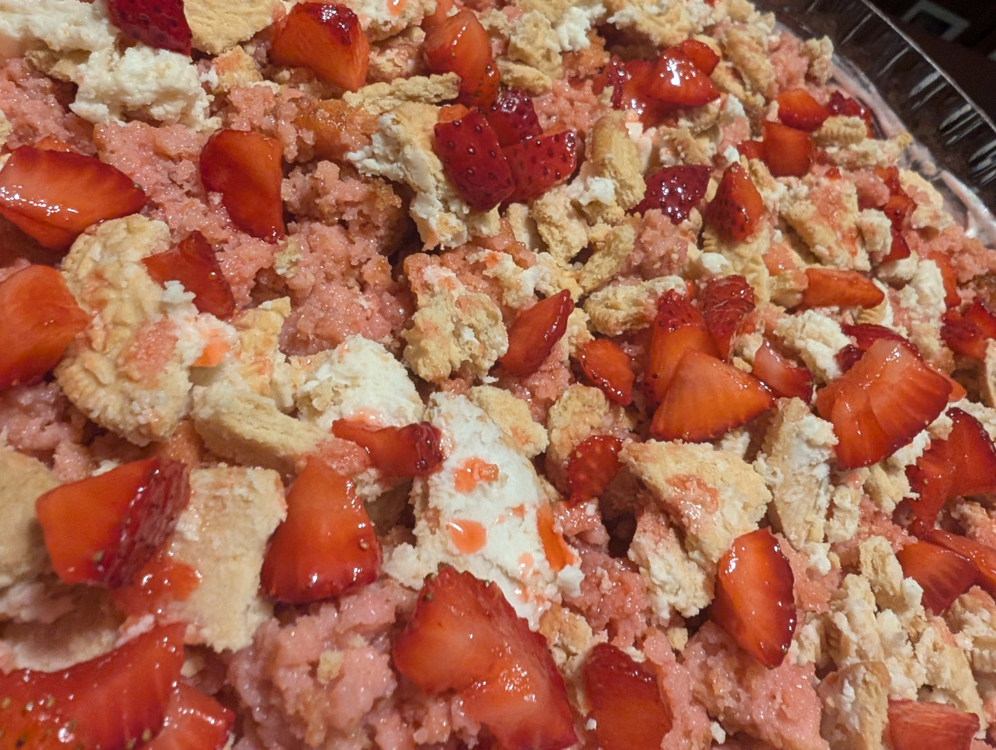 Strawberry Crumb Crunch Cheesecake